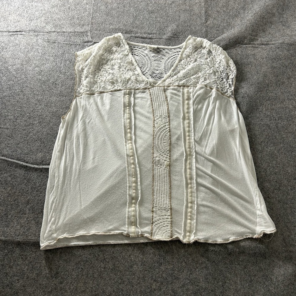 Tiny Anthropologie Top Womens Large Tank Lace Boho Lagonlook Lightweight Blouse